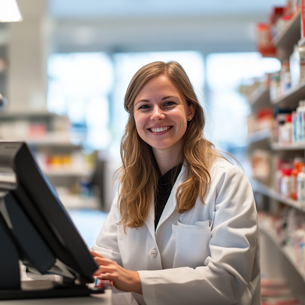 Auf dem Bild sieht man eine junge Auszubildende, die ihren Ausbildungsplatz über unser Stellenportal im Saarland gefunden hat.