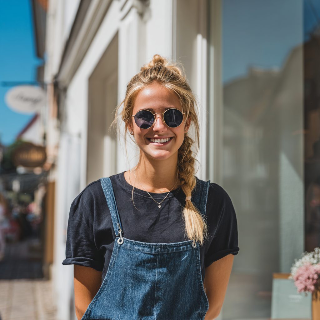 Auf dem Foto sieht man eine Einzelhandelskauffrau, die ihren neuen Job in Saarbrückern über www.stellenangebotesaarland.de gefunden hat.