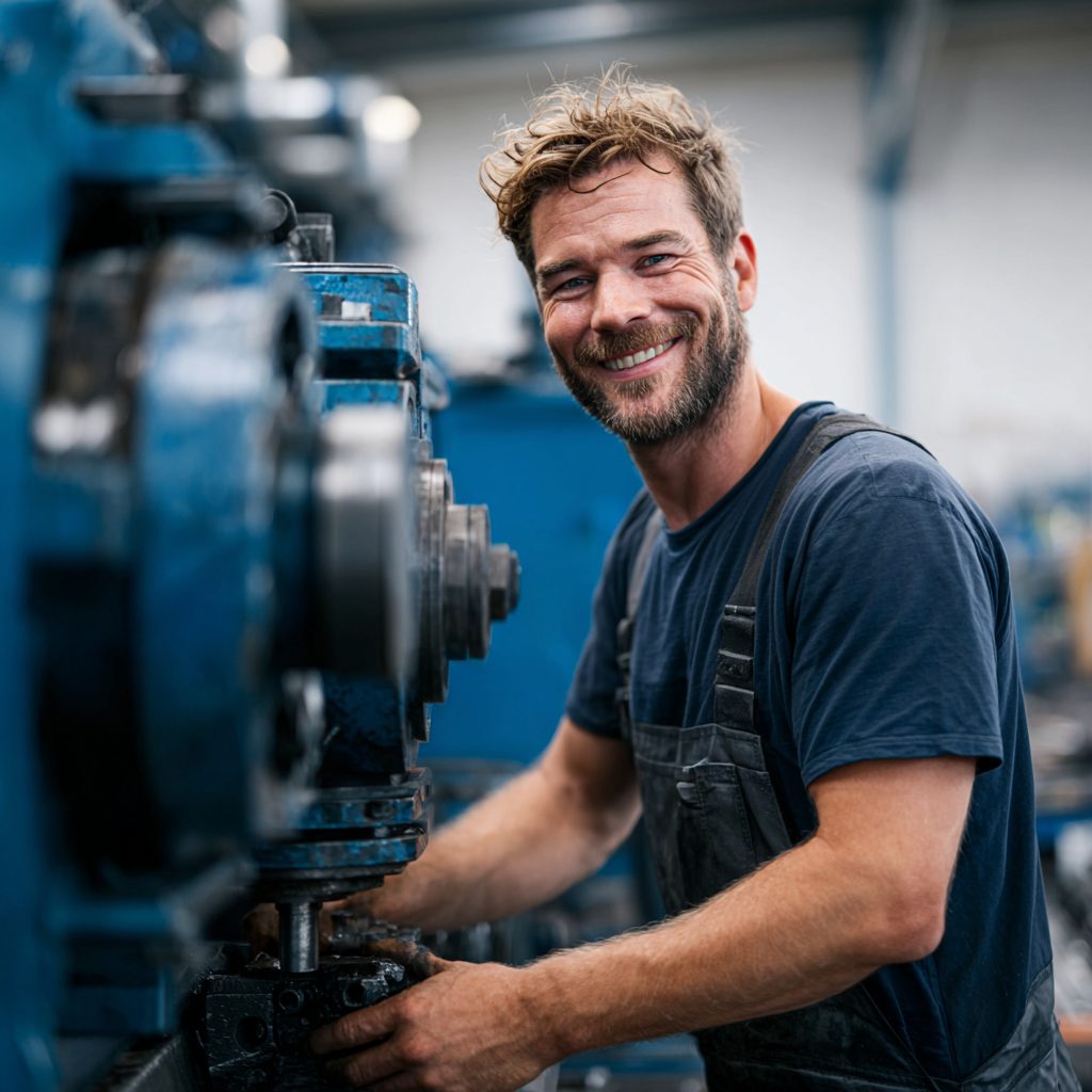 Auf dem Foto ist ein Bewerber zu sehen, der seinen Job über www.stellenangebotesaarland.de gefunden hat.