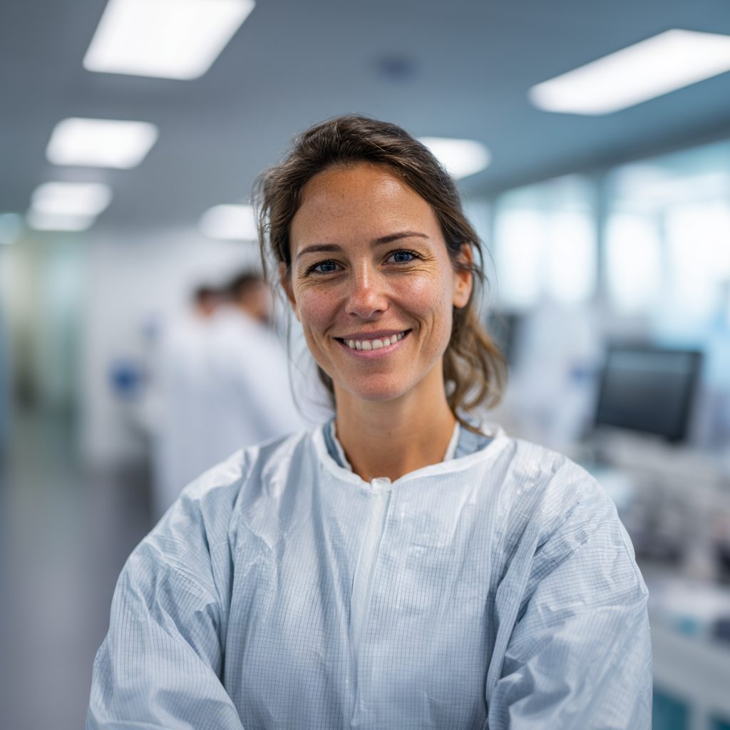 Auf dem Foto sieht man eine Frau, die im Saarland ihren Job über das Jobportal www.stellenangebotesaarland.de gefunden hat.