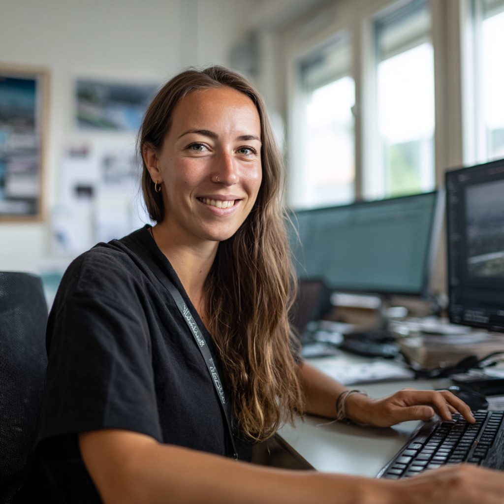 Das Foto zeigt eine Full Stack Developerin aus dem Saarland.