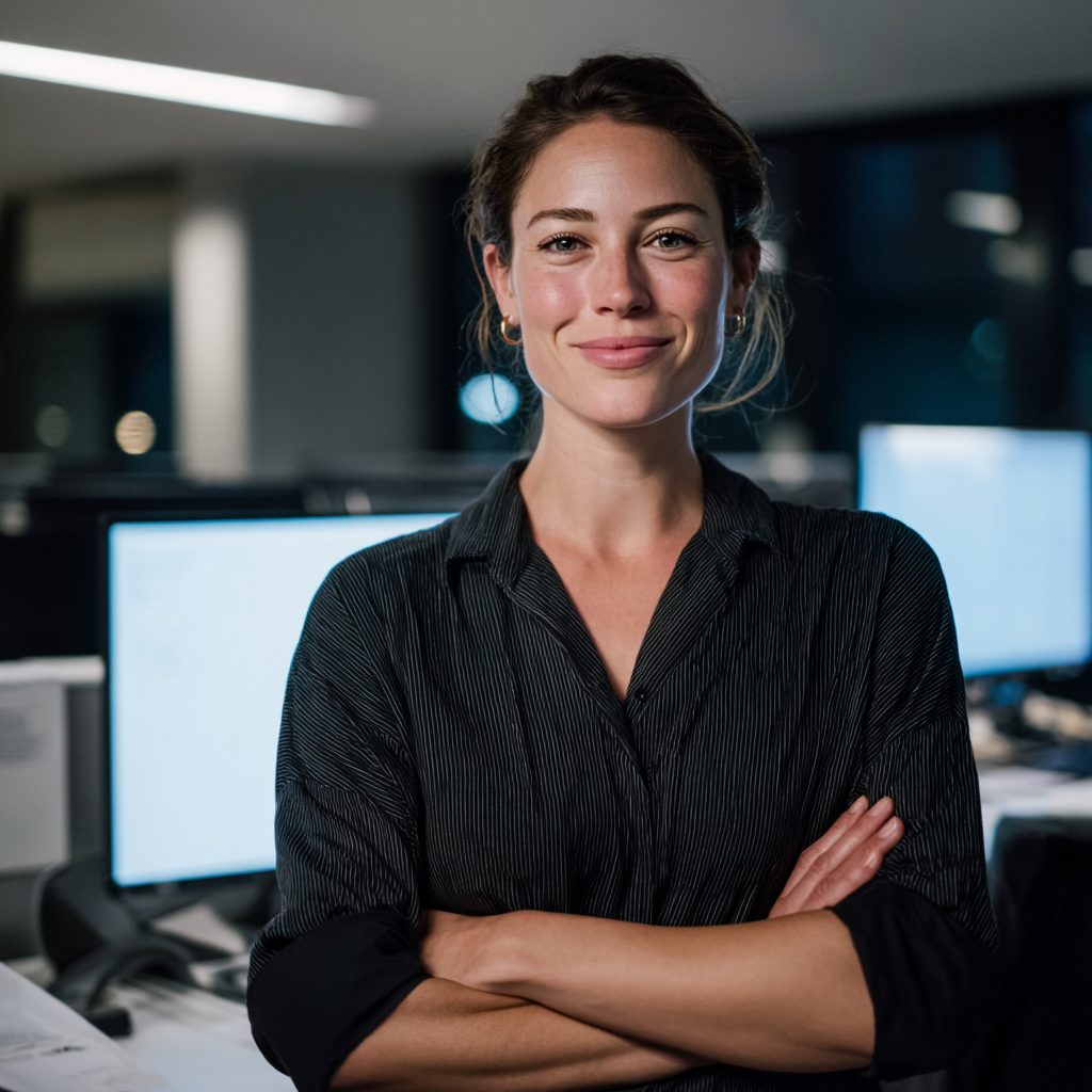 Das Foto zeigt eine Saarländerin, die ihren neuen Job in Saarbrücken über www.stellenangebotesaarland.de gefunden hat.