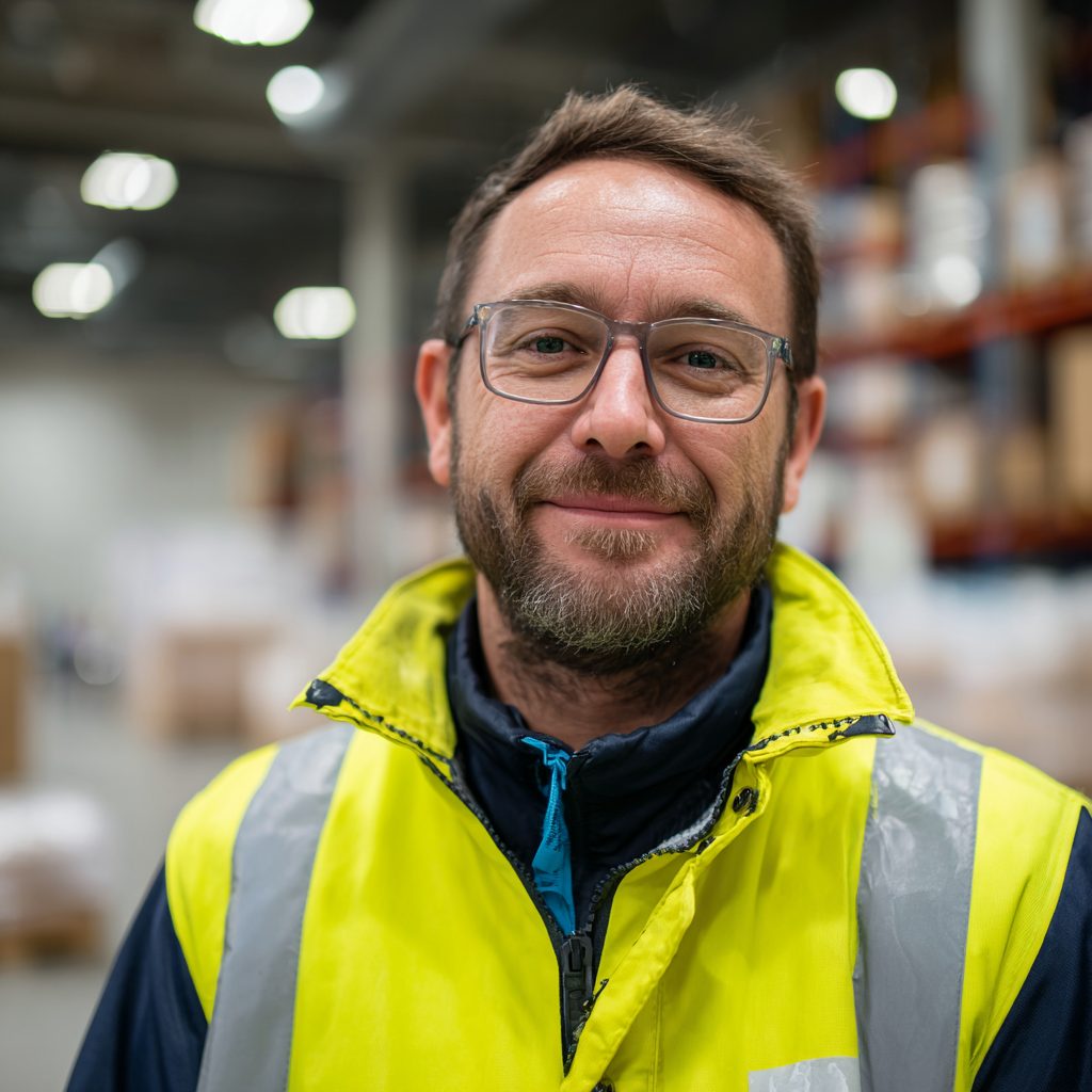 Das Foto zeigt einen Lagermitarbeiter einer saarländischen Firma, der seinen Job über www.stellenangebotesaarland.de gefunden hat.