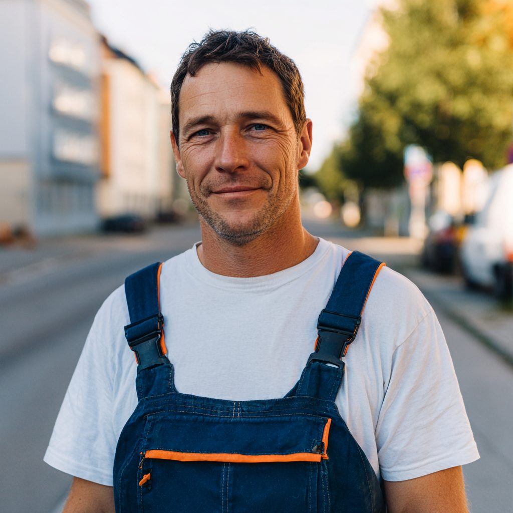 Auf dem Foto sieht man einen Monteur, der seinen Job über www.stellenangebotesaarland.de gefunden hat.