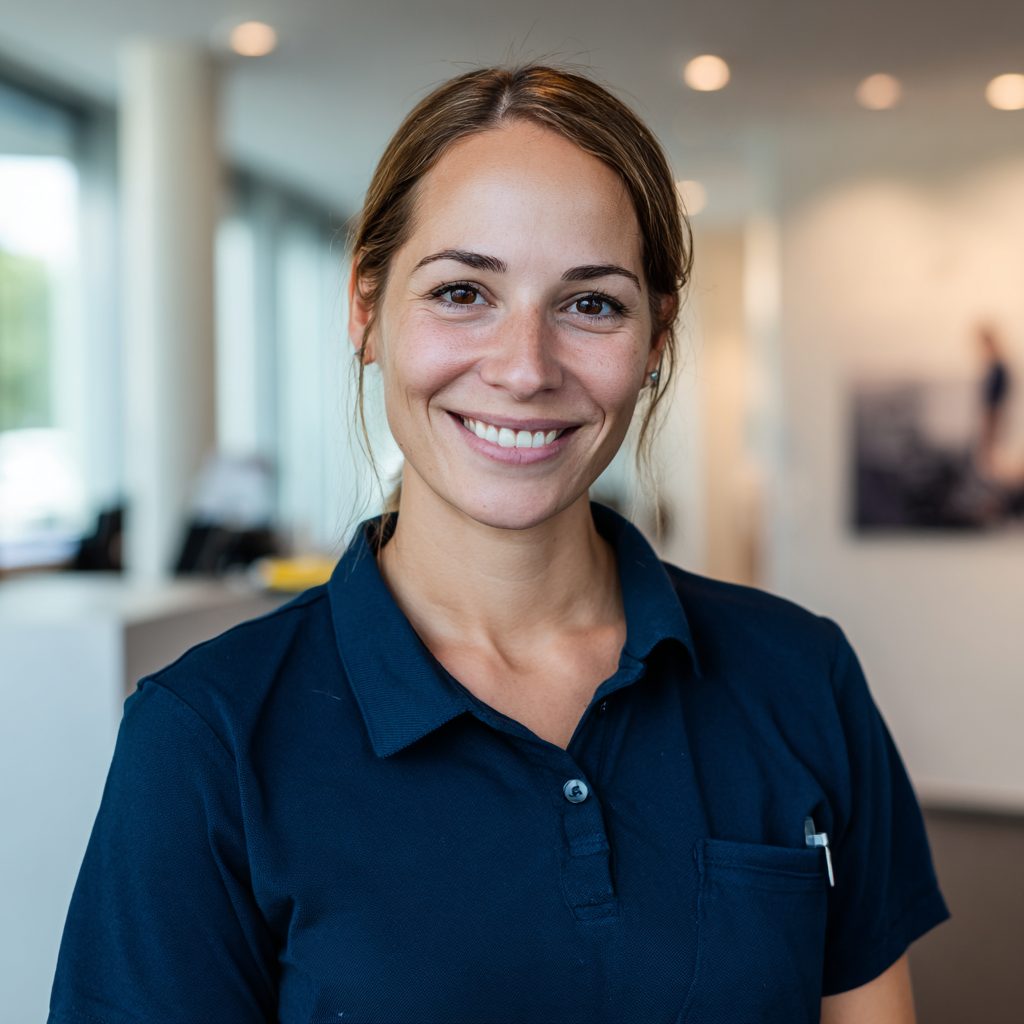 Auf dem Foto sieht man eine MFA aus dem Saarland, die ihren neuen Job über das Jobportal www.stellenangebotesaarland.de gefunden hat.