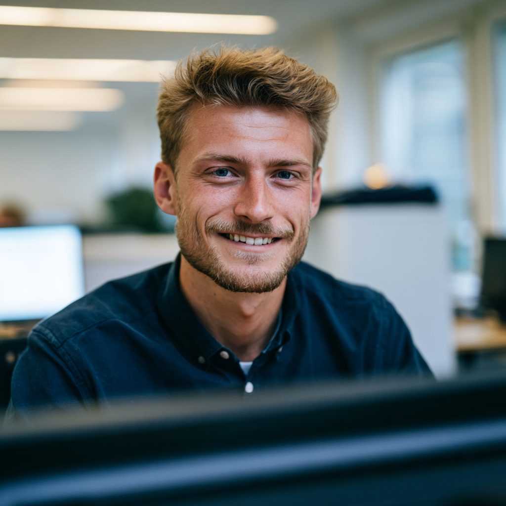 Das Foto zeigt einen Sachbearbeiter, der im Saarland einen Job sucht und über das Jobportal www.stellenangebotesaarland.de viele gute Stellenangebote im Saarland findet.